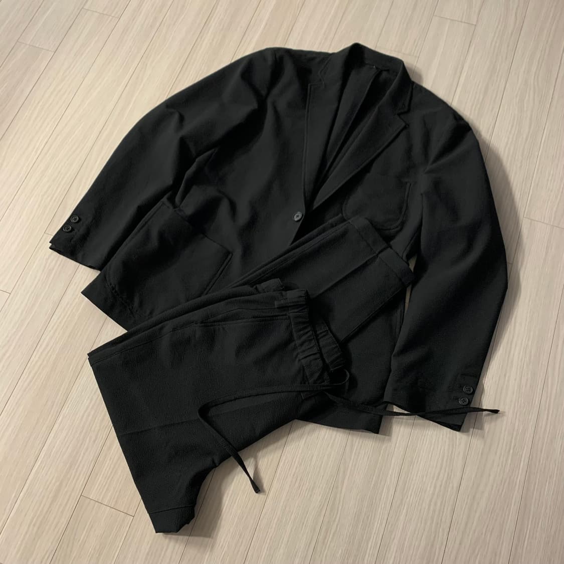 무인양품 시어서커 블랙셋업 L 상품이미지1