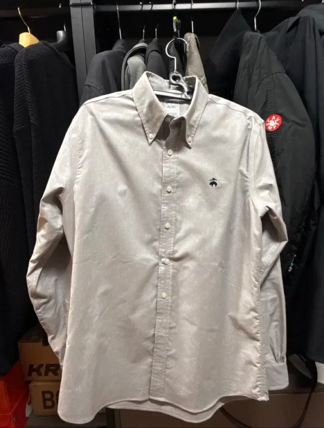 브룩스 브라더스 연그레이 옥스포드 셔츠 (s) 상품이미지1