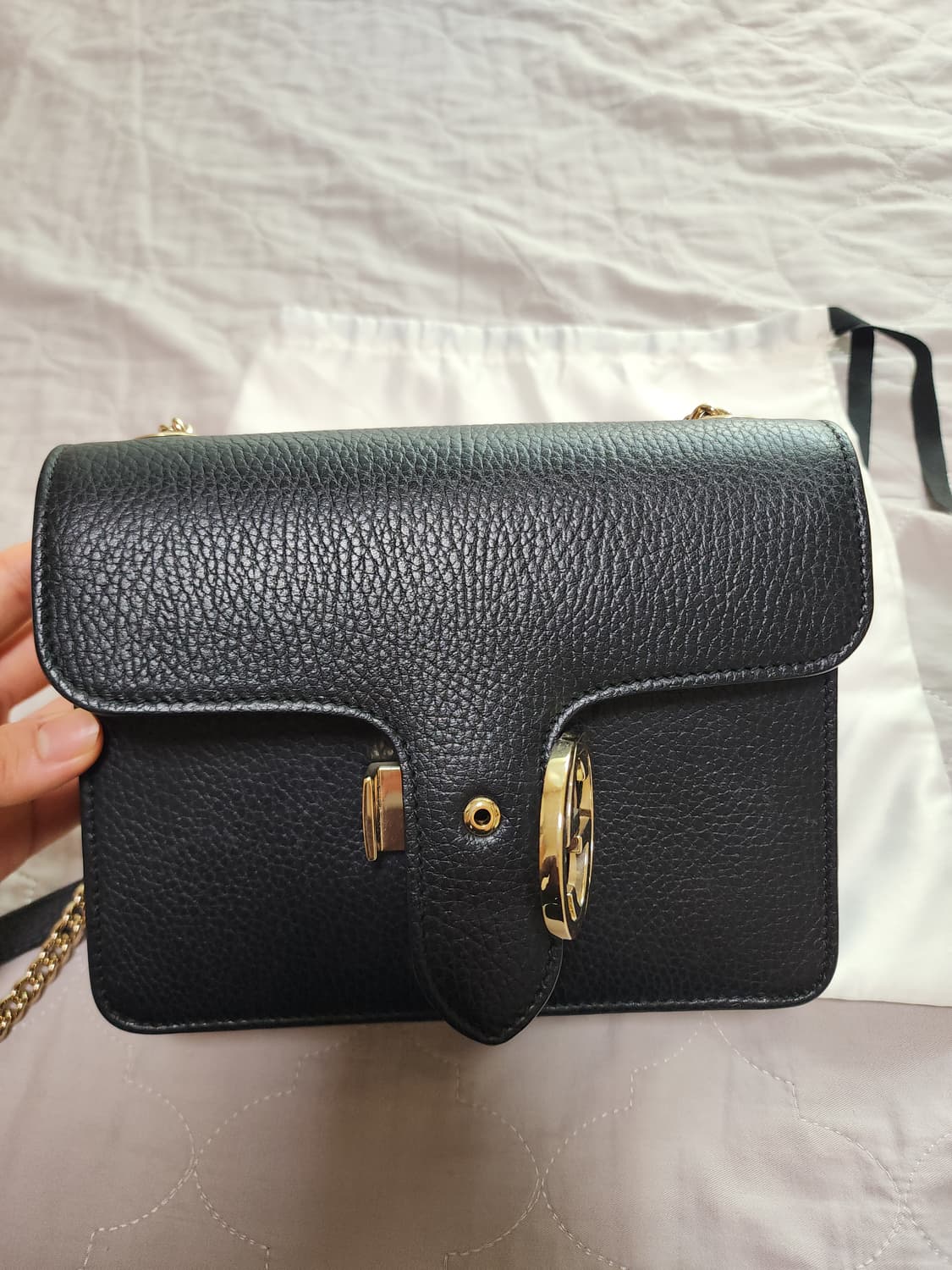 구찌 인터로킹 블랙 체인 숄더백 상품이미지2