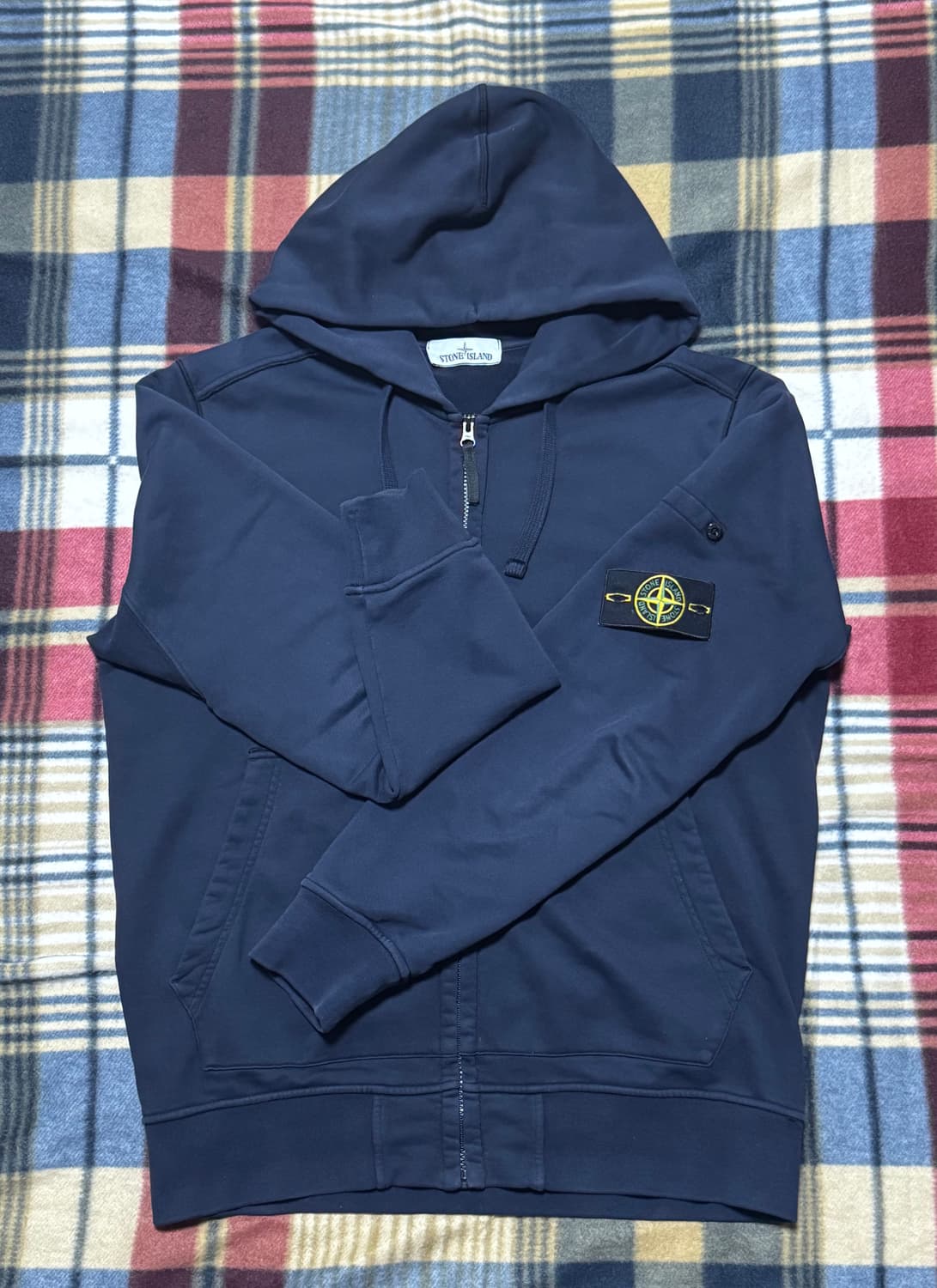 스톤 아일랜드 후드집업 (네이비,XL) 상품이미지1