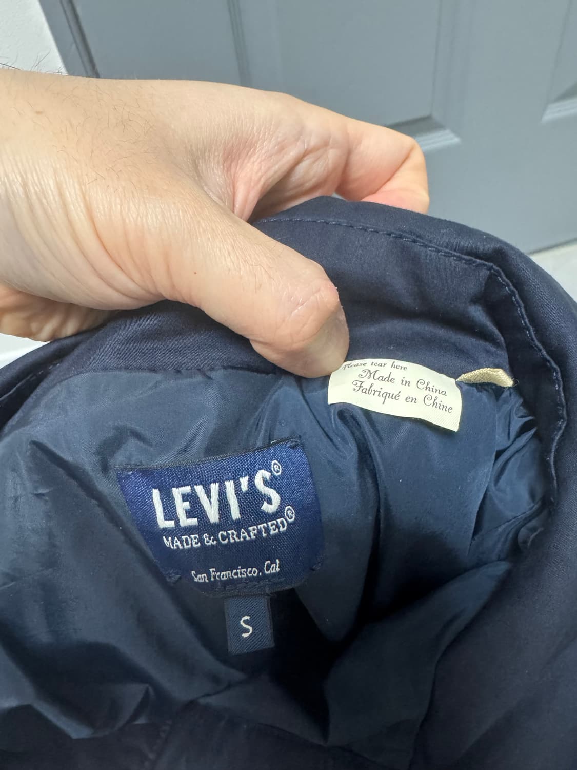Levis made crafted 리바이스 네이비 퀼팅 자켓 판매 코모리 상품이미지6