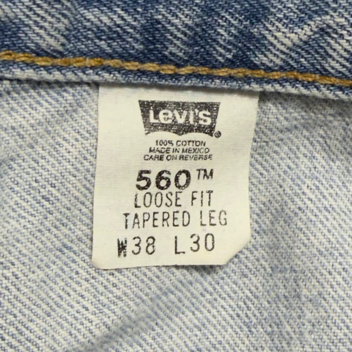 01s 리바이스 560 데님팬츠 W38 L30 상품이미지6
