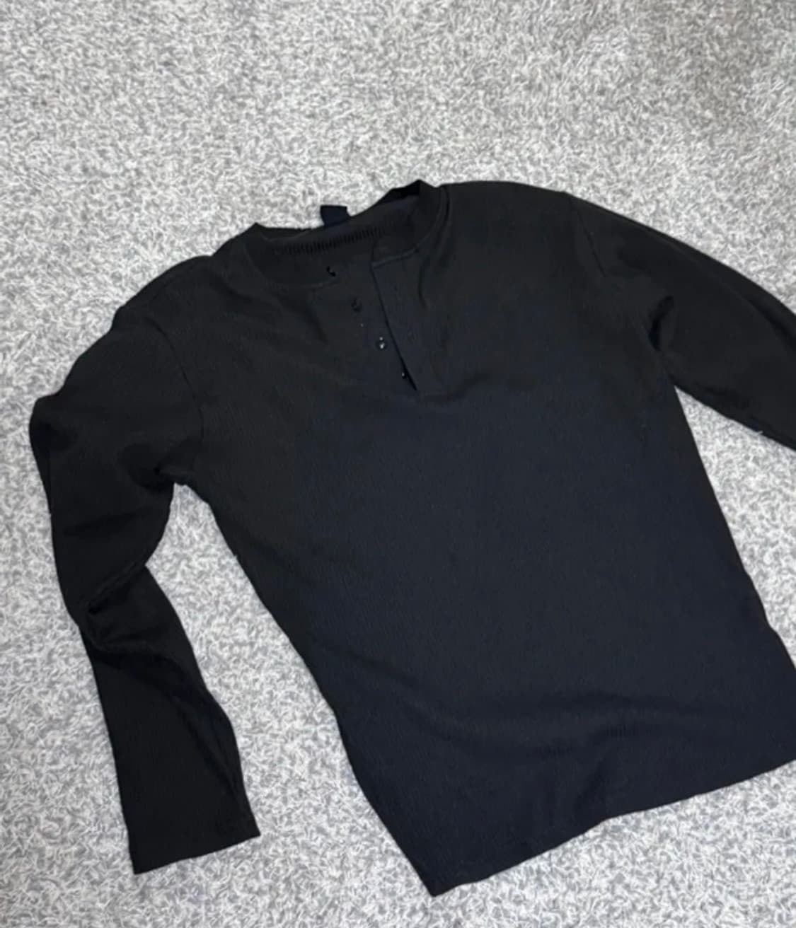 <새상품> 리브드 헨리넥 롱슬리브 상품이미지1