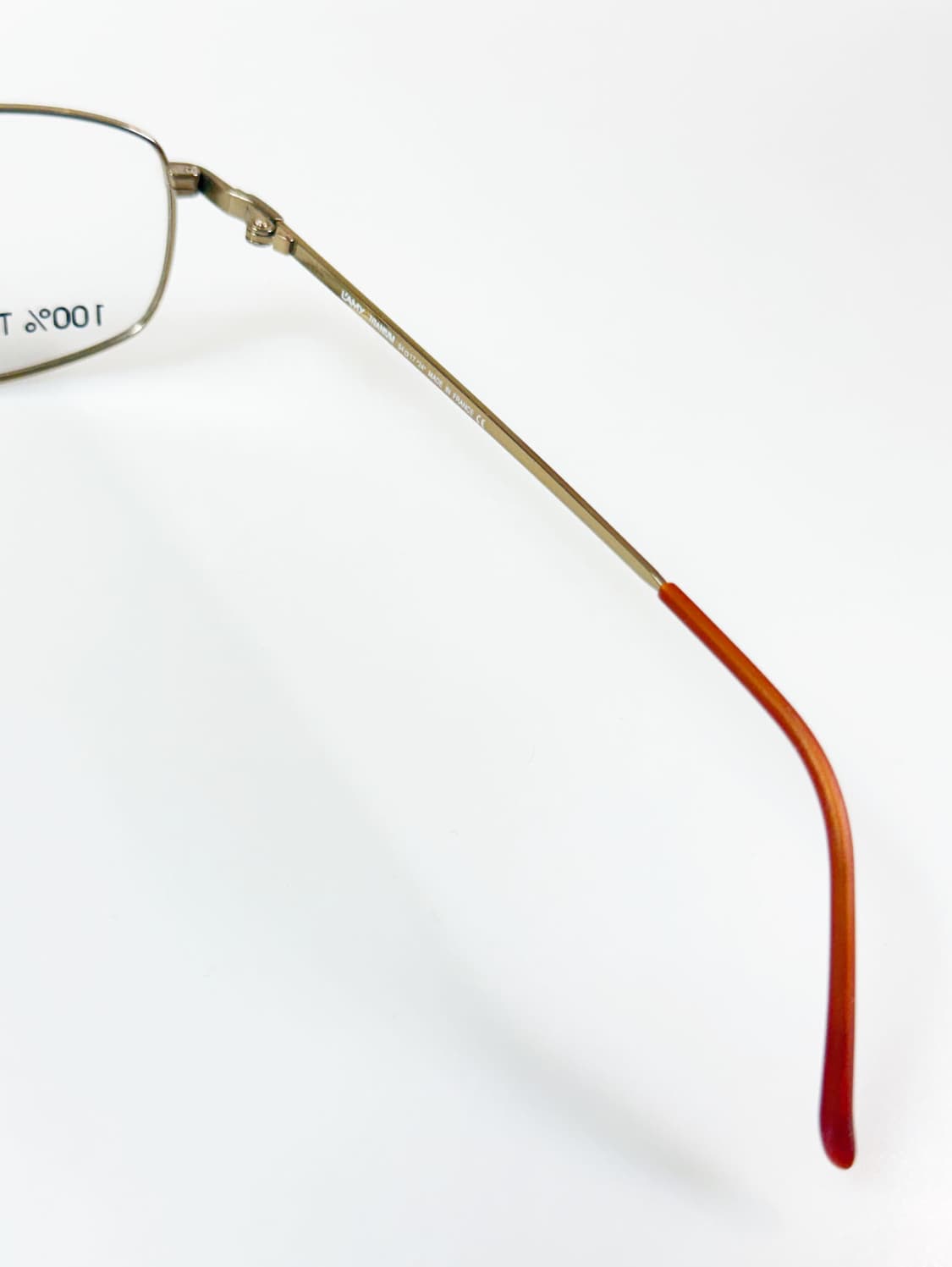 LAMY 골드 티타늄 슬림 스퀘어 보잉 프레임 빈티지 안경 상품이미지6