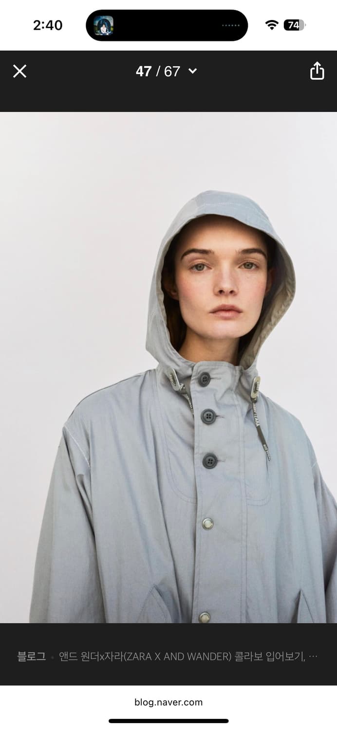 자라 앤드원더 후드파카 XS 새상품 상품이미지2