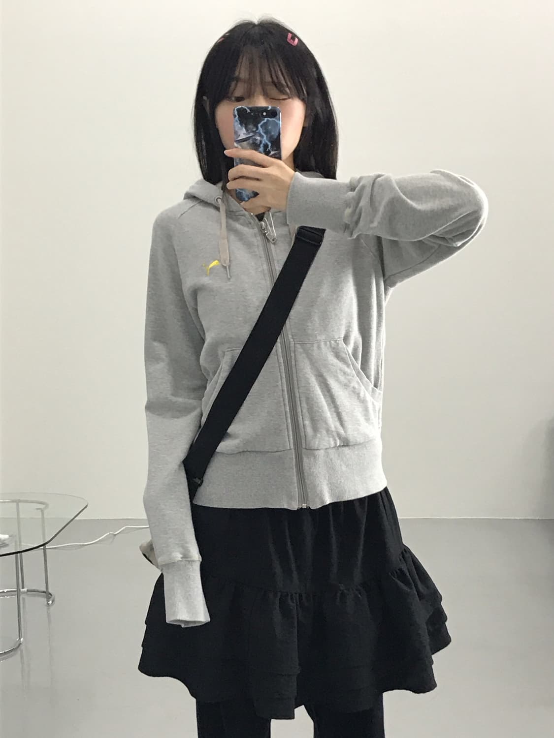 Puma Gray Zip Up Hoodies 상품이미지3