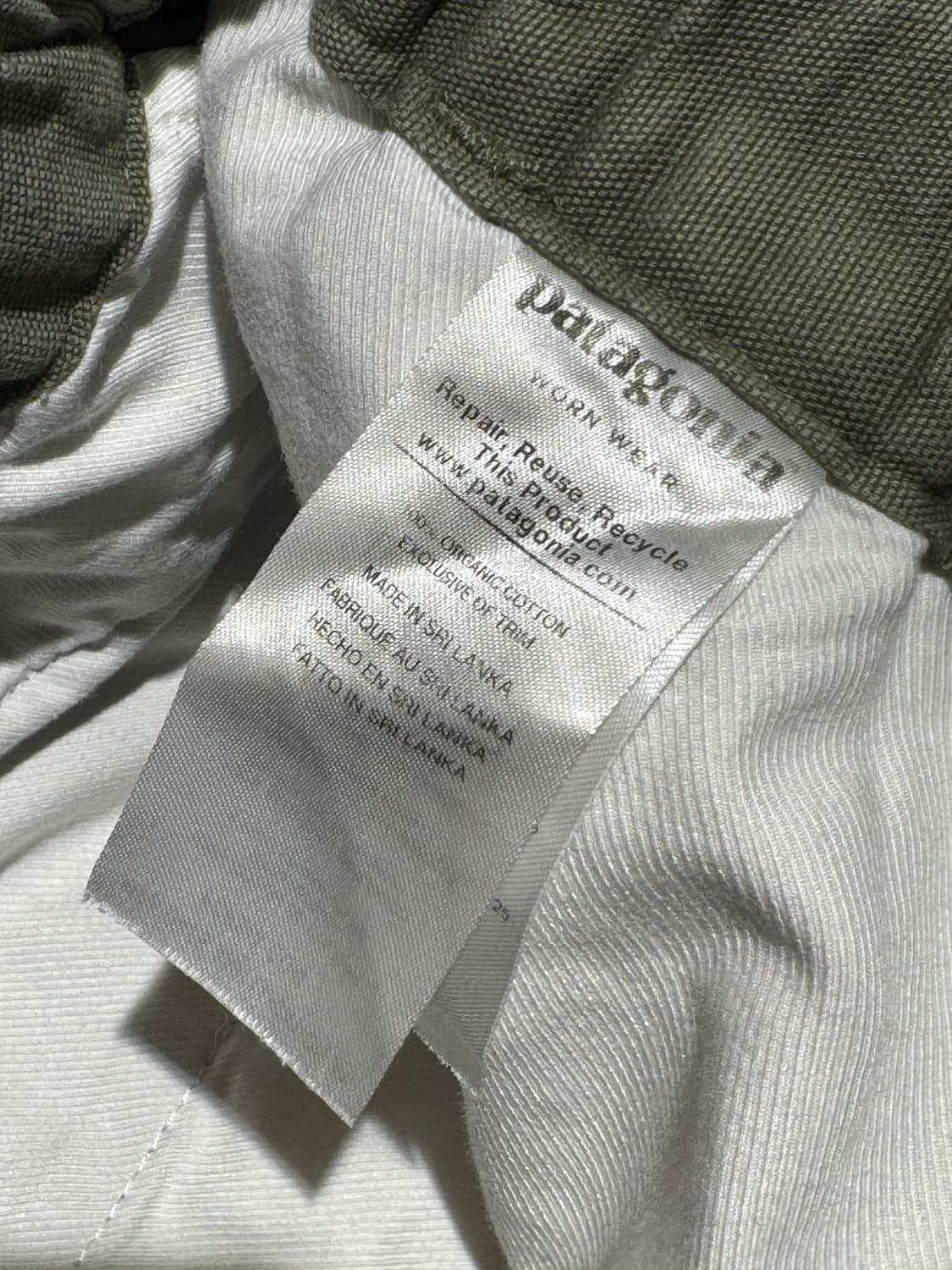 파타고니아 오가닉코튼 팬츠 카키 XL 상품이미지10