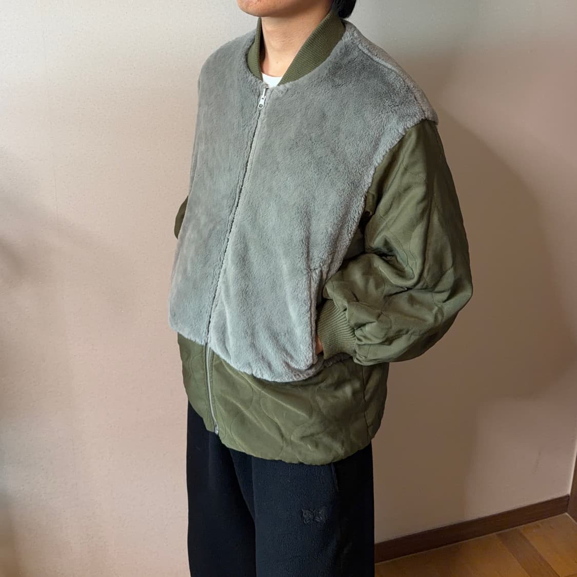 HARE 퍼 베스트 리버시블 MA-1 상품이미지1