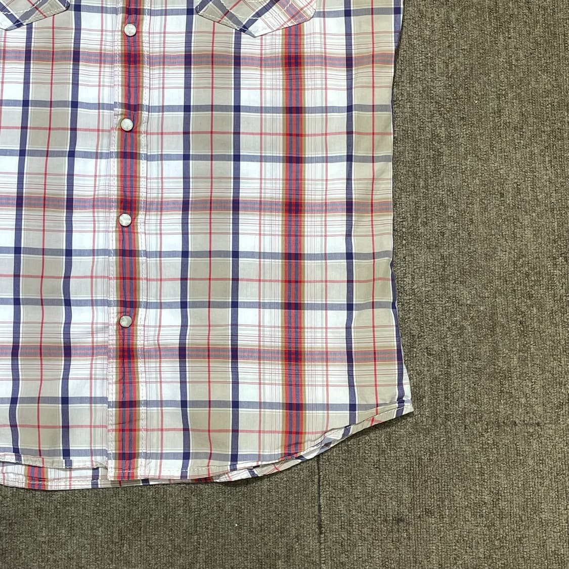 (M) True Religion 트루 릴리젼 체크 웨스턴 반팔 셔츠 상품이미지4