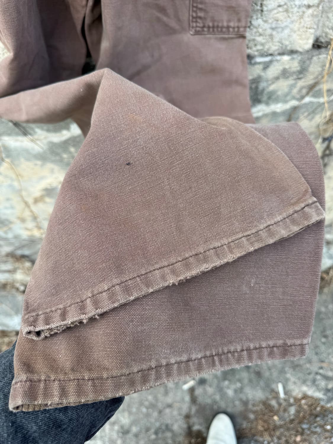 00s 칼하트 빈티지 b11 cht 페이딩 싱글니 워크 팬츠 상품이미지7