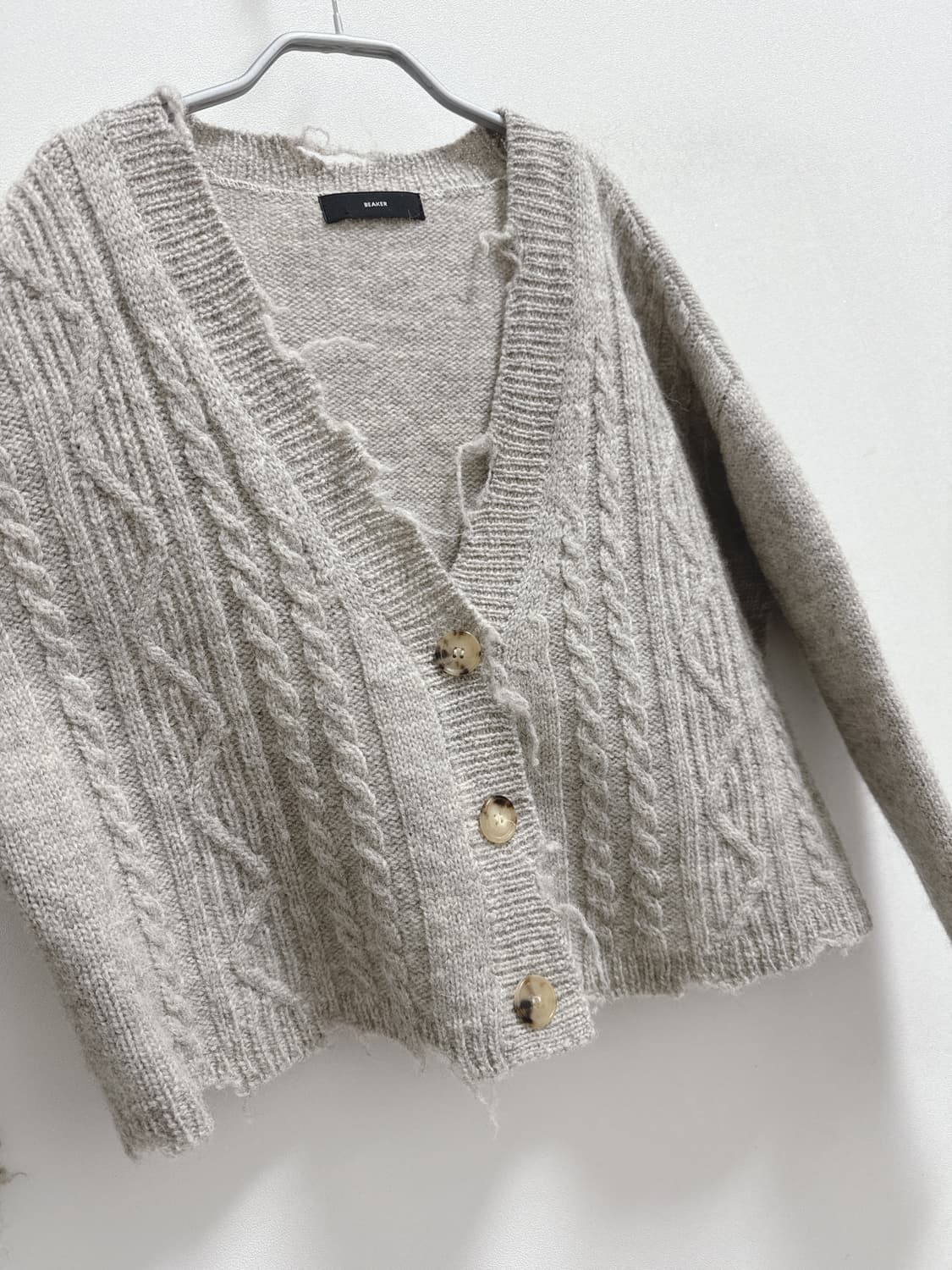 비이커 디스트로이드 루즈핏 울 가디건 상품이미지7