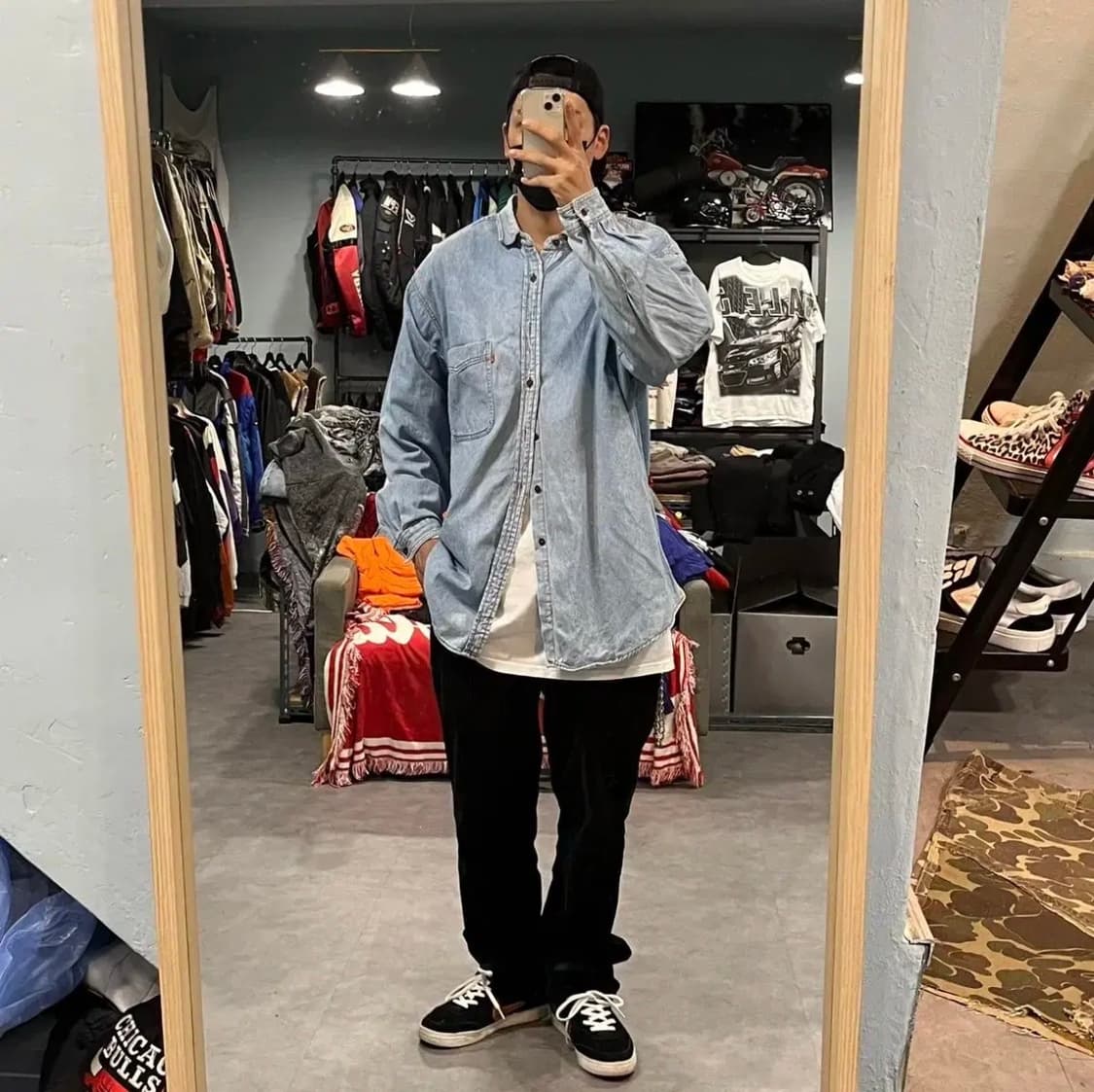 00s Levis 오랜지탭 데님 셔츠 (110) 상품이미지6