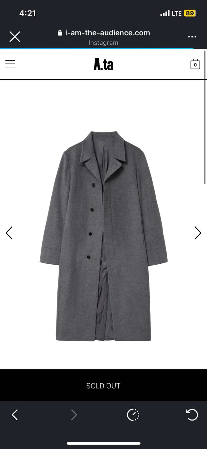 구매) 에이타 코트 그레이  상품이미지1