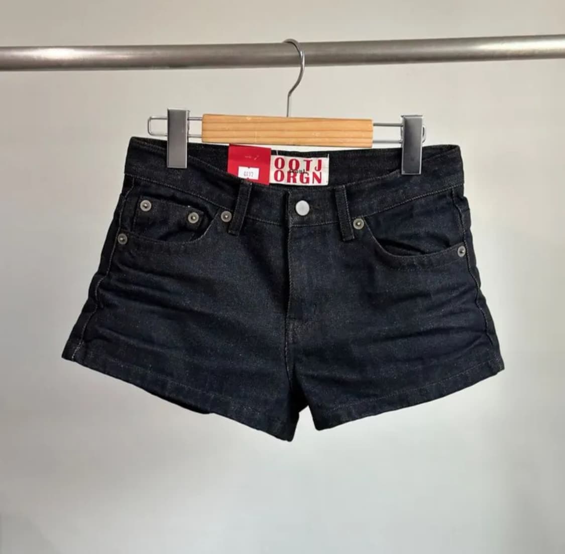 ootj 반바지 숏 데님 팬츠 블랙 S (블랙업 릿킴) 상품이미지1