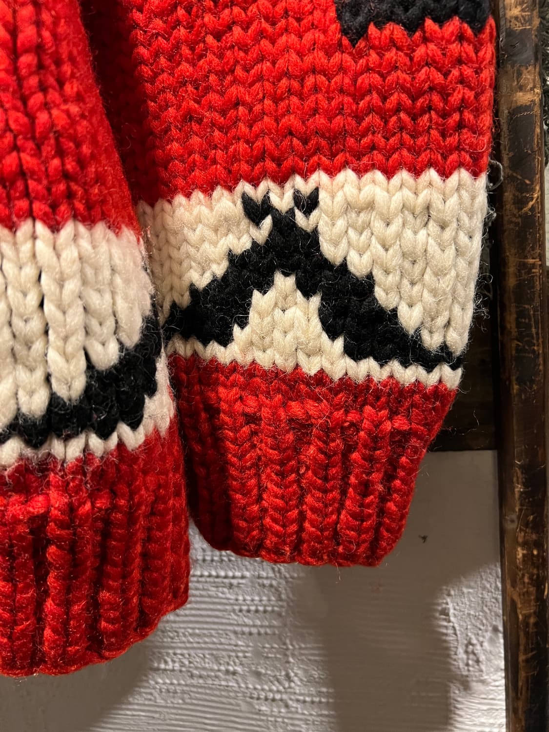 [L]KANATA 카나타 인디언 토템 레드 집업 코위찬 상품이미지7