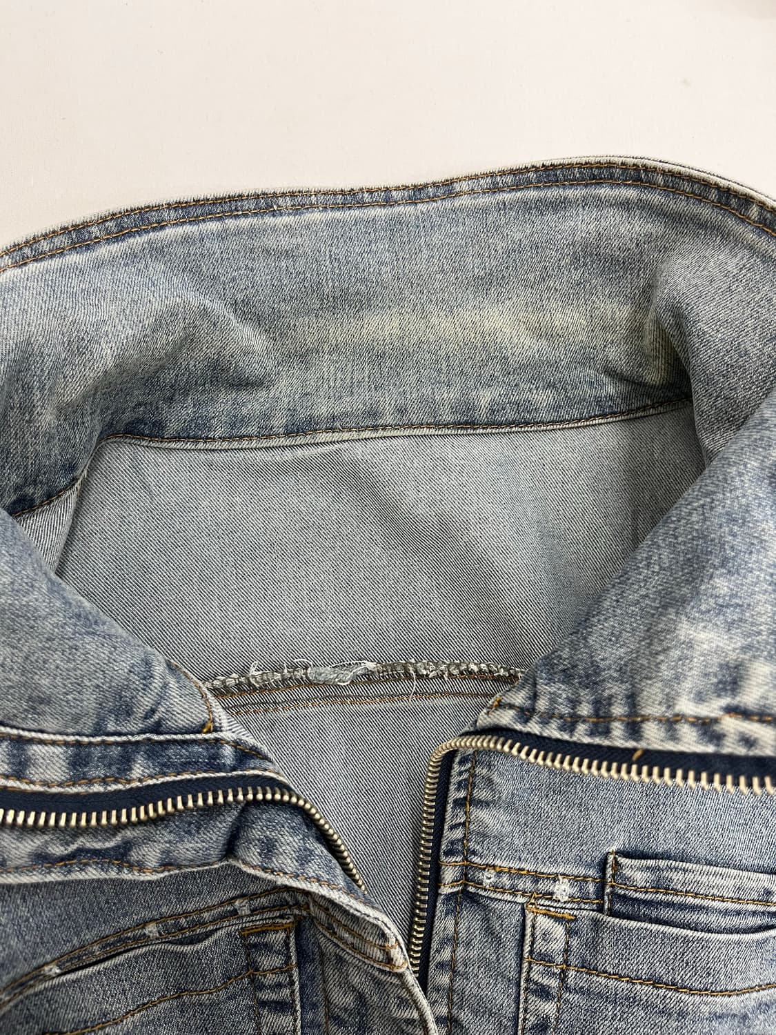 하이넥 집업 데님 자켓 상품이미지10