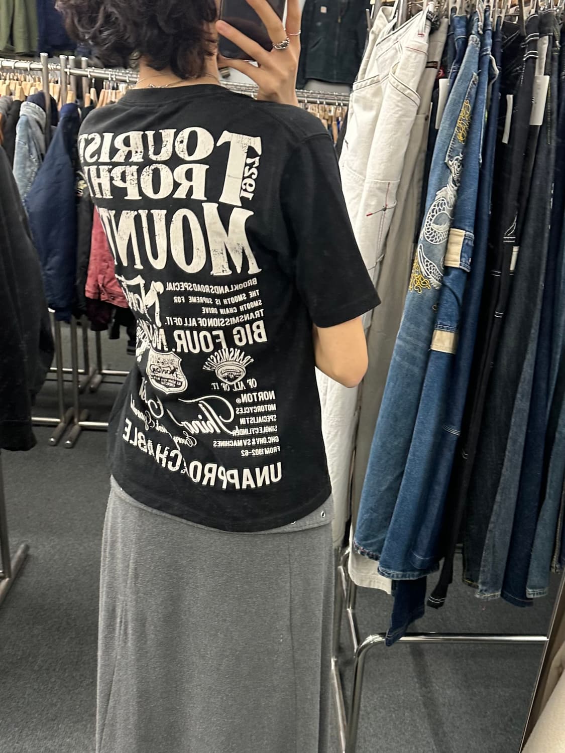 M) 노턴 빈티지 후면 레터링 프린팅 반팔 티셔츠 상품이미지1