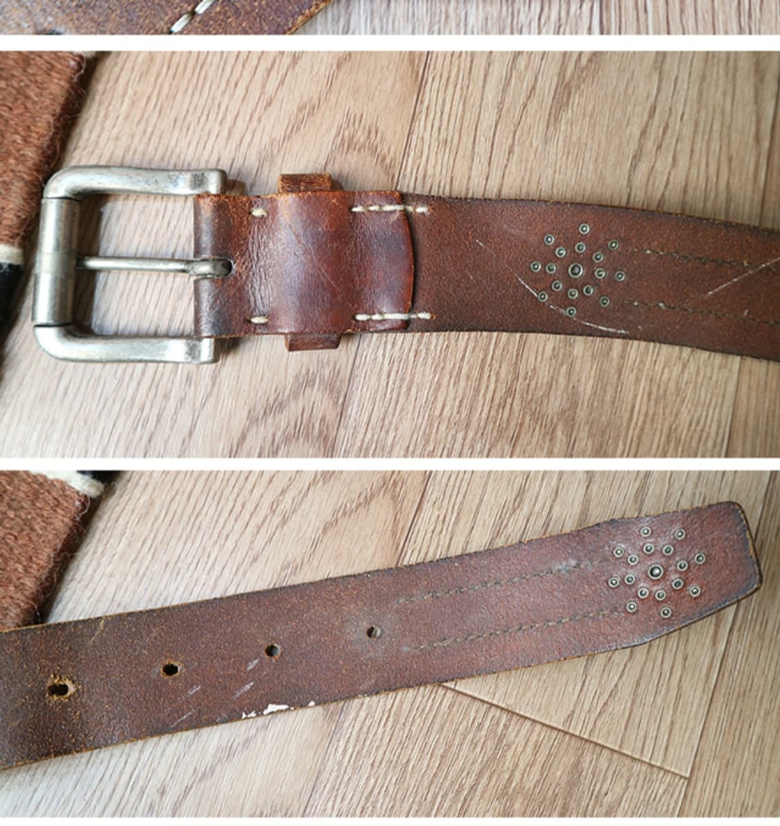 
일본 빈티지 튼튼한 아메카지 가죽 벨트 28-31 상품이미지6