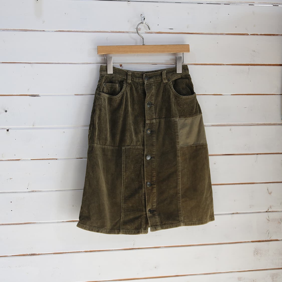 jouer aux echecs 패치워크 코듀로이 스커트 (여성용 25) 상품이미지1