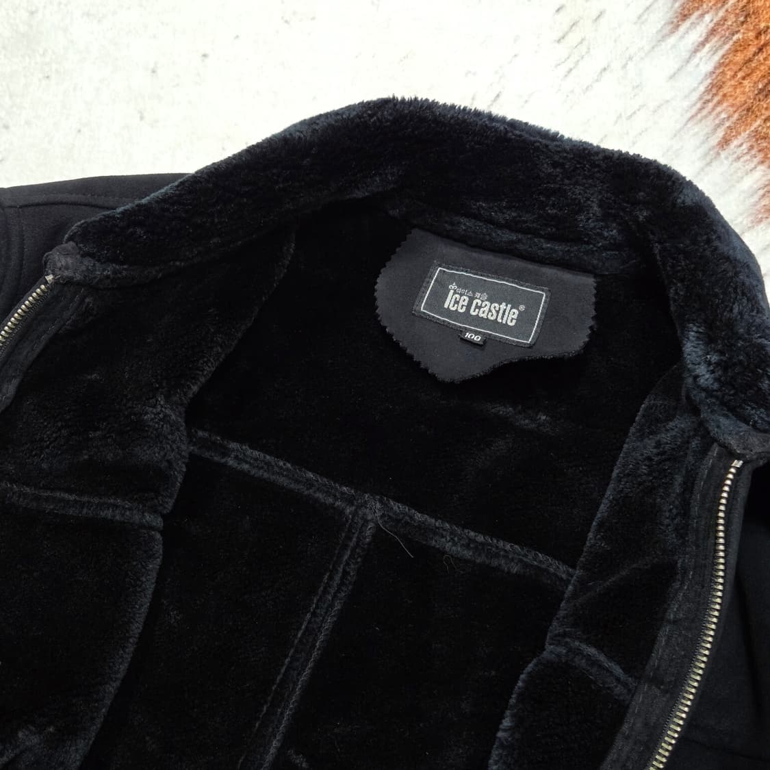 퍼 카라 블랙 무스탕 자켓 상품이미지7