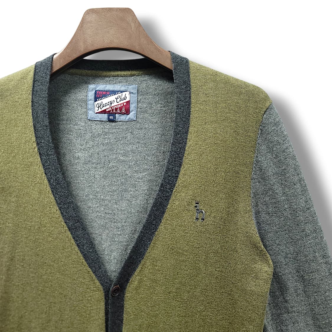 [100] 헤지스 배색 울+모 엘보우패치 가디건 상품이미지4