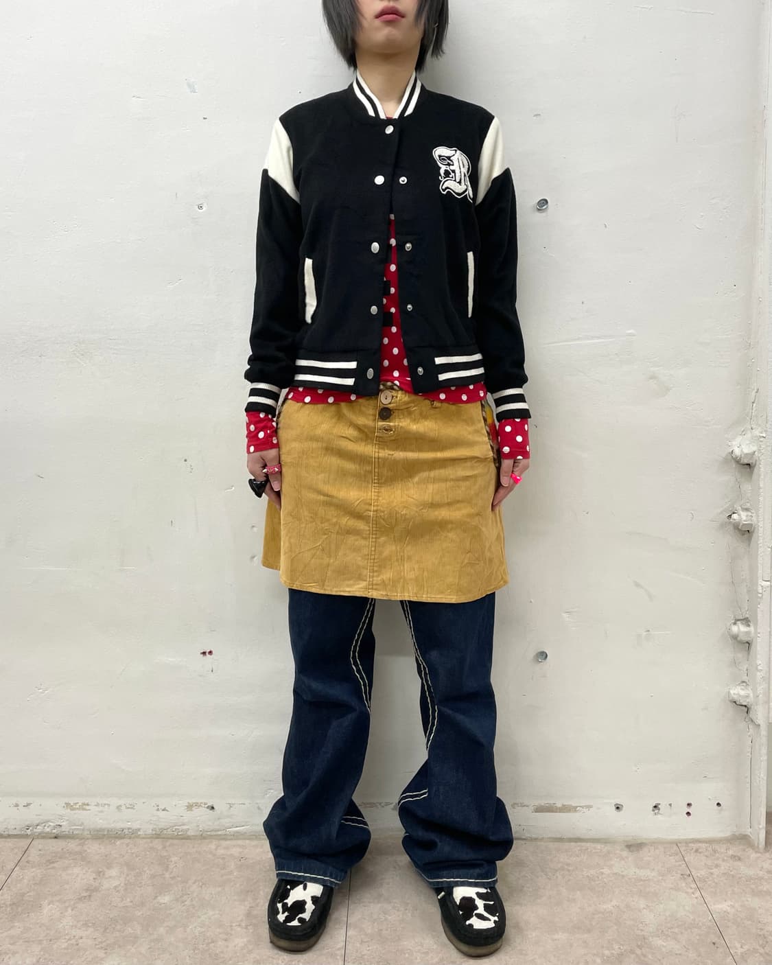 Basic Black Stadium Jacket  상품이미지4