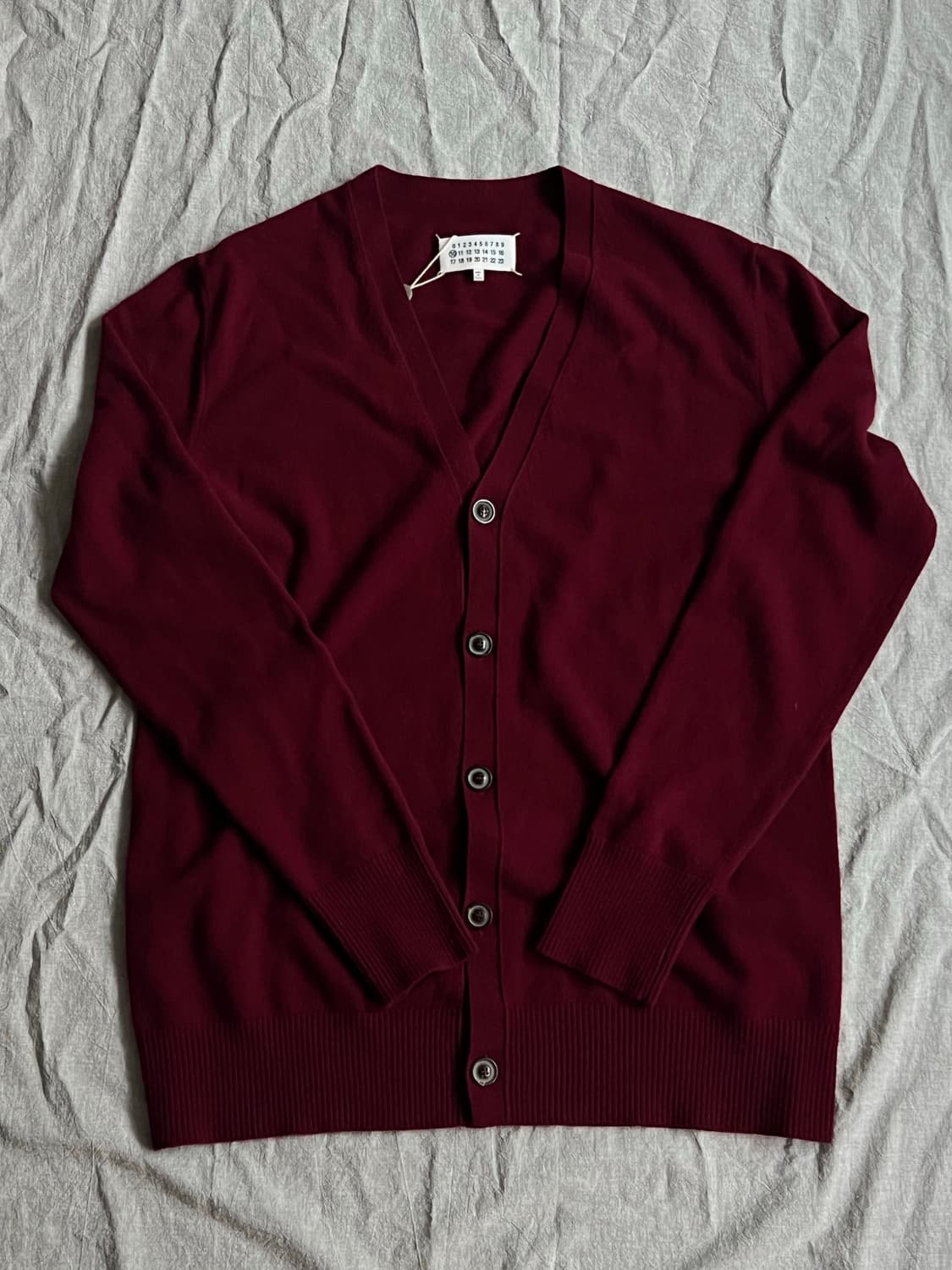 메종 마르지엘라 버건디 울 가디건 상품이미지2
