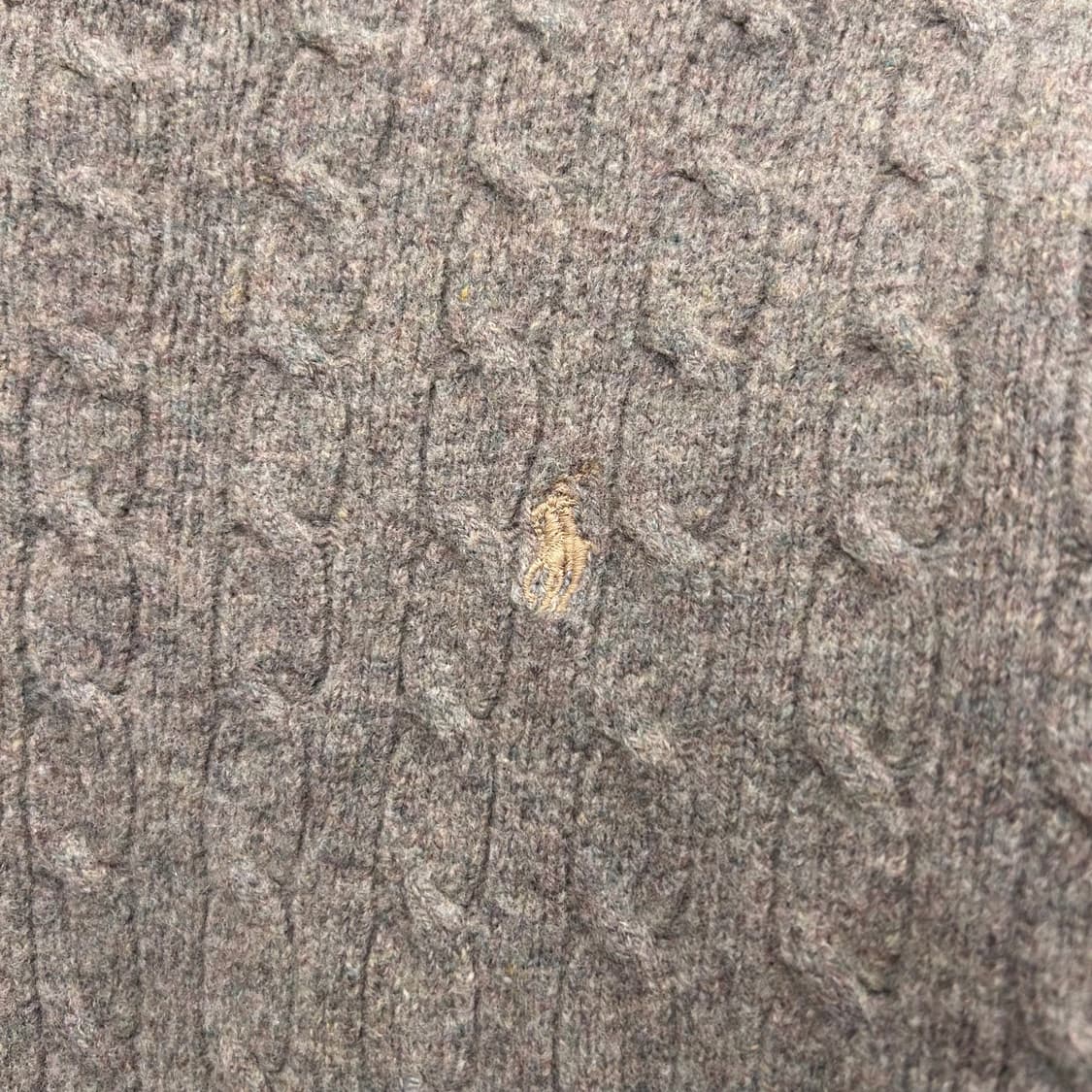 폴로 랄프로렌 램스울 스몰포니 크롭 꽈배기니트 상품이미지4