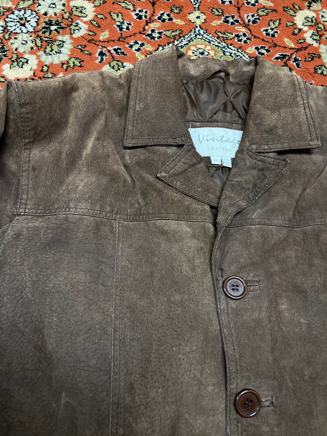 [실측 XL] 빈티지 돈피 오버핏 레더 카코트  상품이미지2