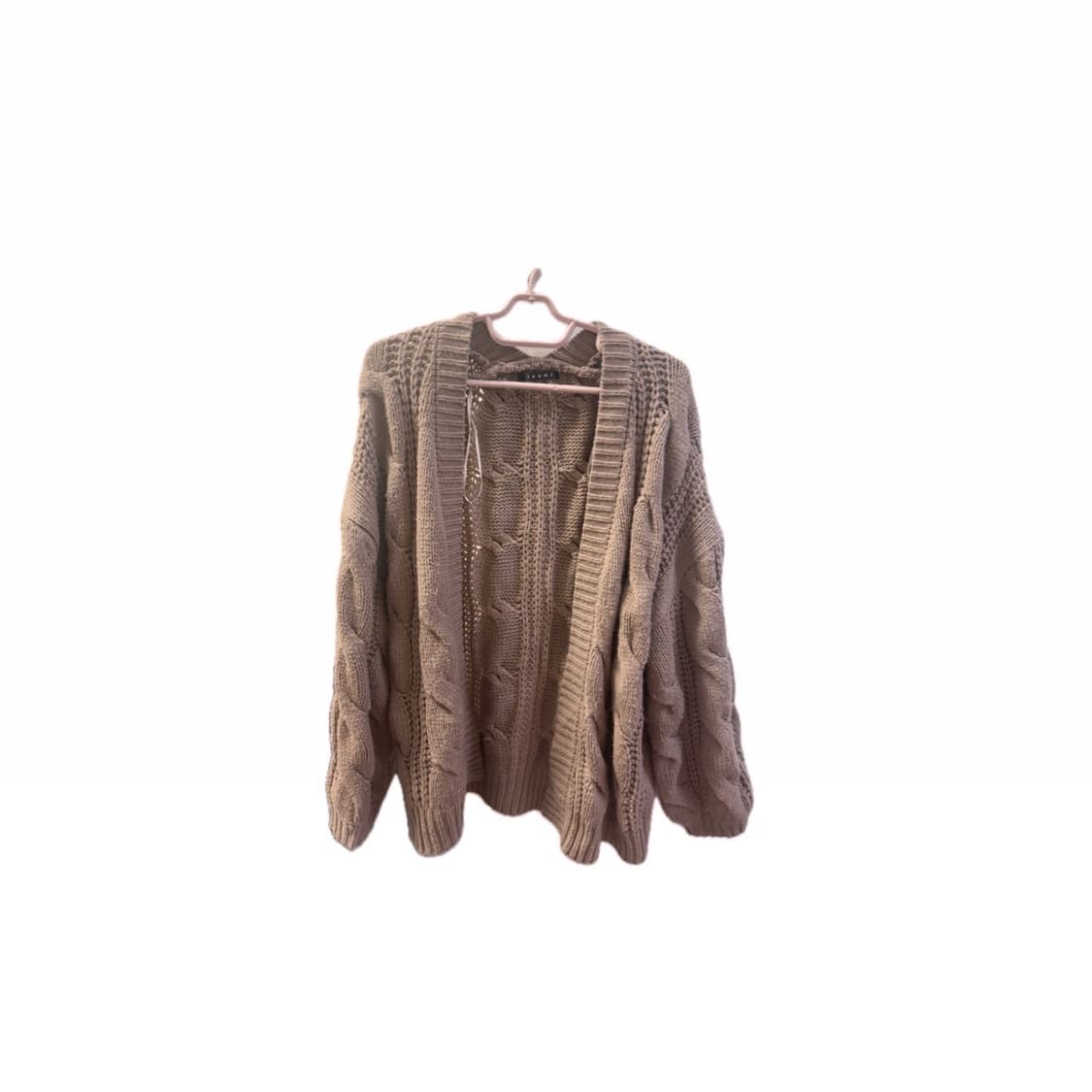 핑크빛 베이지브라운) 빈티지 모리걸 꽈배기 니트 가디건 상품이미지1