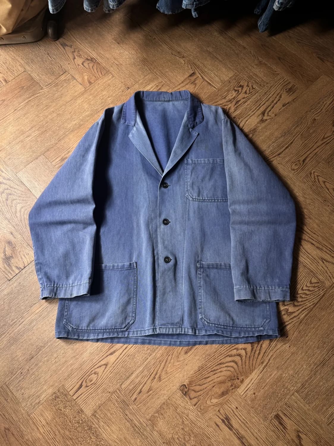 [L]90's 빈티지 썬페이딩 베드포드 타입 프렌치 워크자켓 상품이미지1