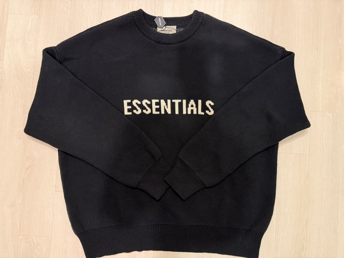 에센셜 니트 스웨터 블랙 L 상품이미지1