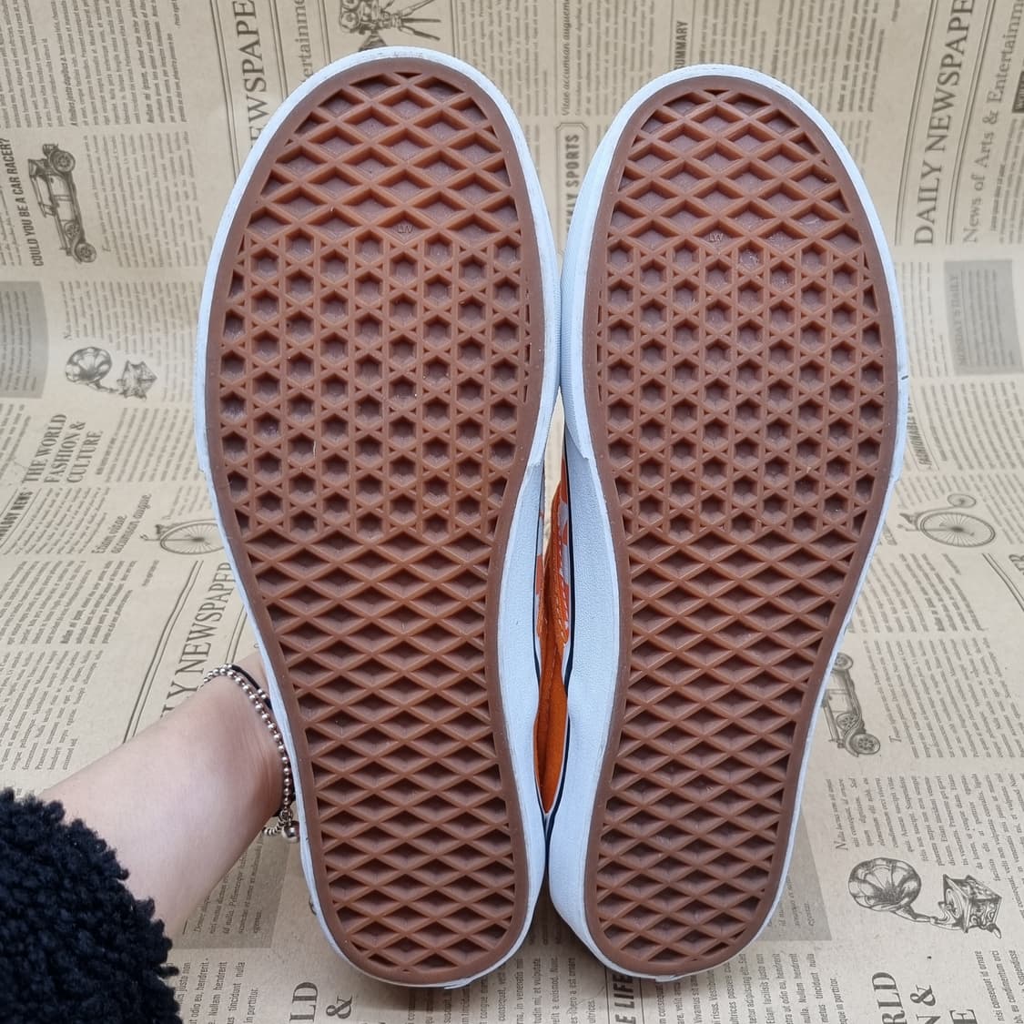 반스 체커보드 오렌지 남성슬립온265 상품이미지3