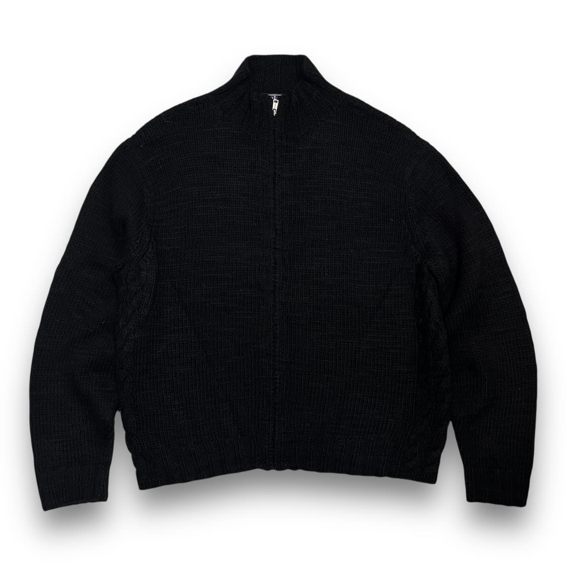 폴로 랄프로렌 00s 다크 울 니트 집업 상품이미지1