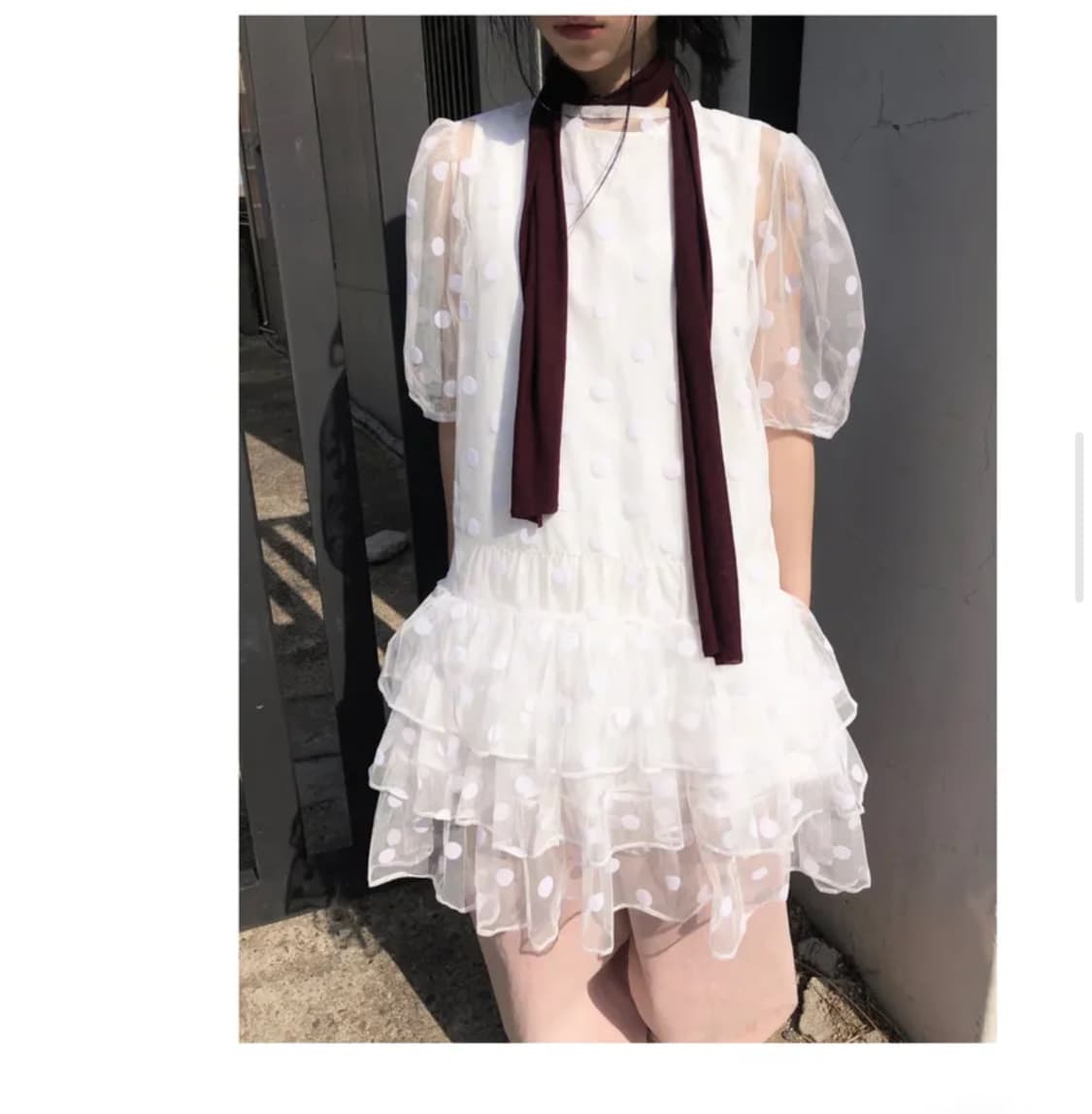 에이블리 그린씨 dot mesh cancan dress  상품이미지2