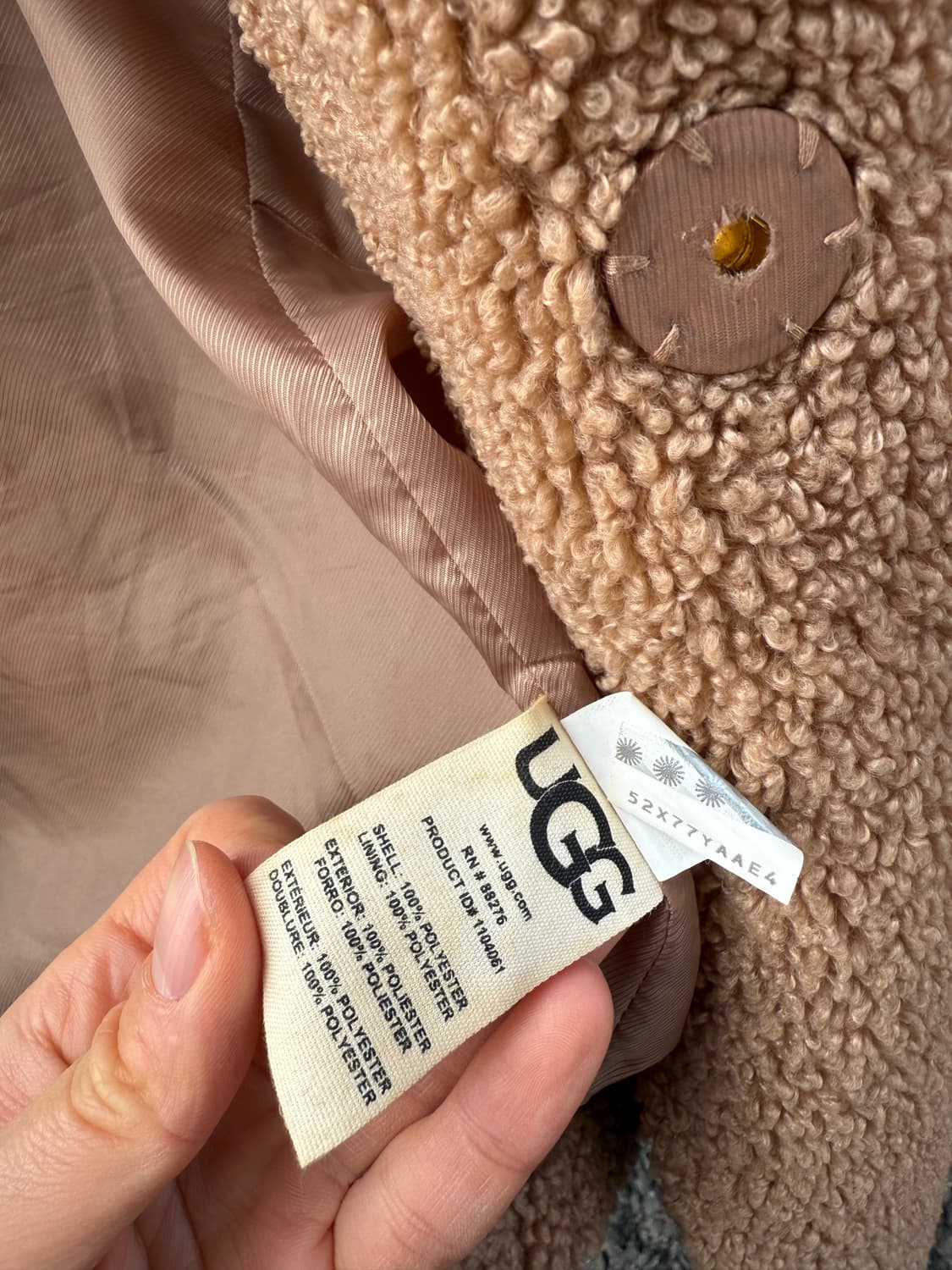 UGG 테디 롱 코트 (카멜 컬러) 상품이미지2