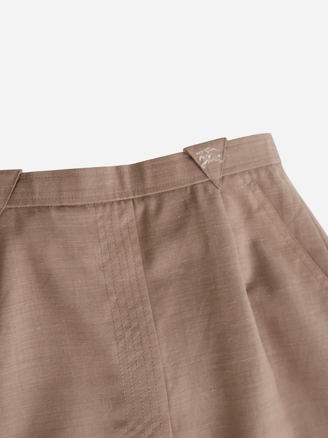 Burberrys Brown Linen Blend Skirt 상품이미지3