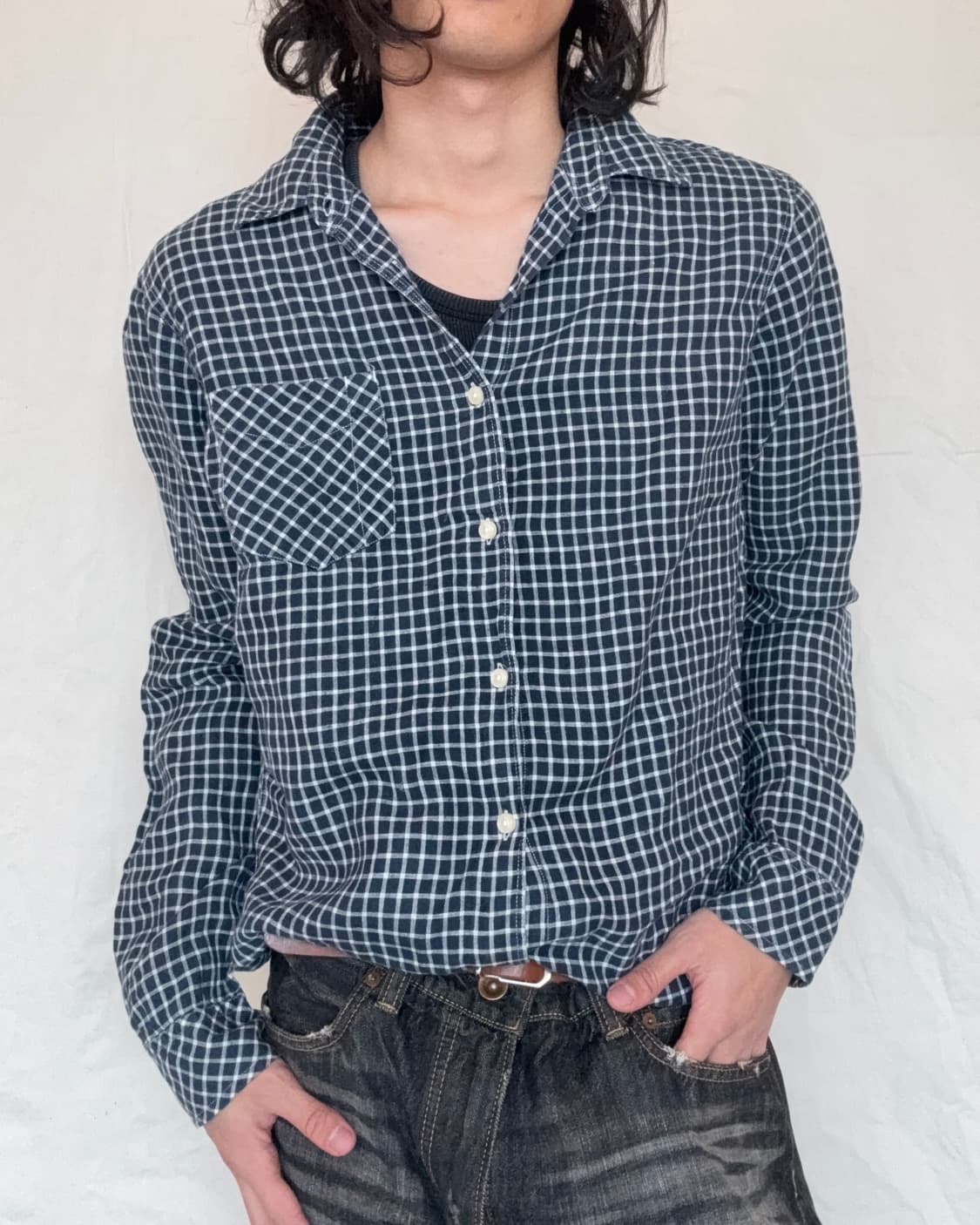 GAP 블루 체크 셔츠 상품이미지5