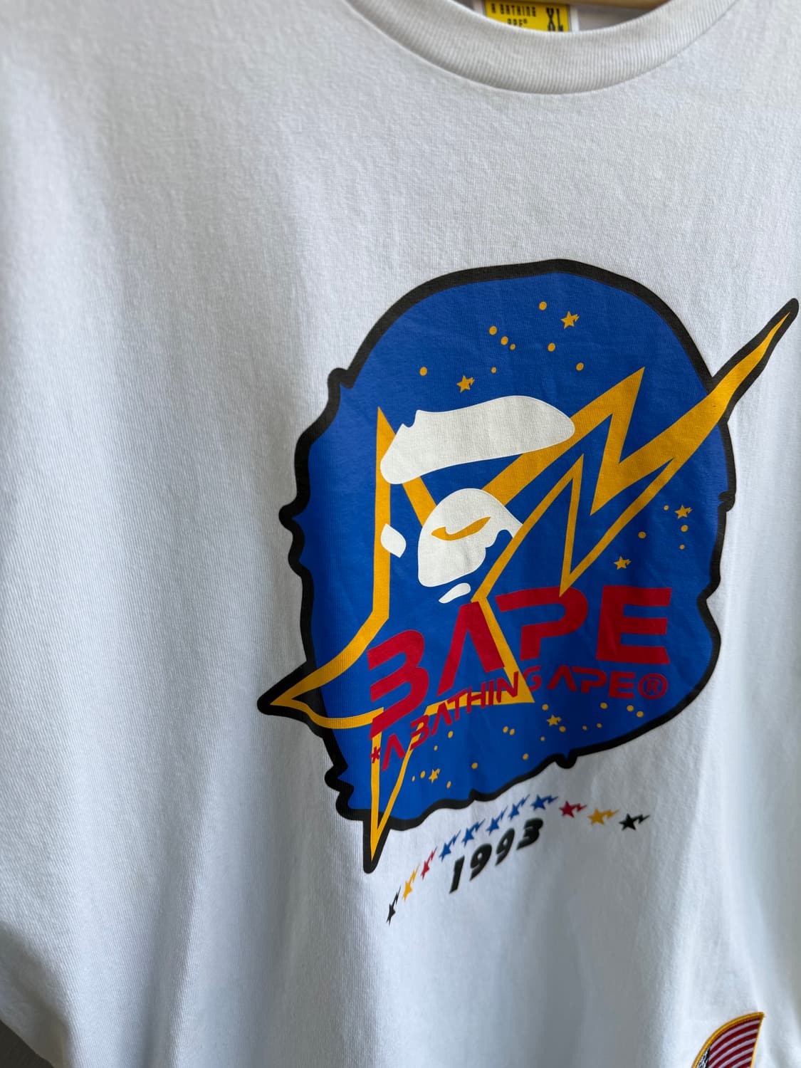 XL/ 베이프 NASA MOON 프린팅 라운드 반팔 상품이미지7