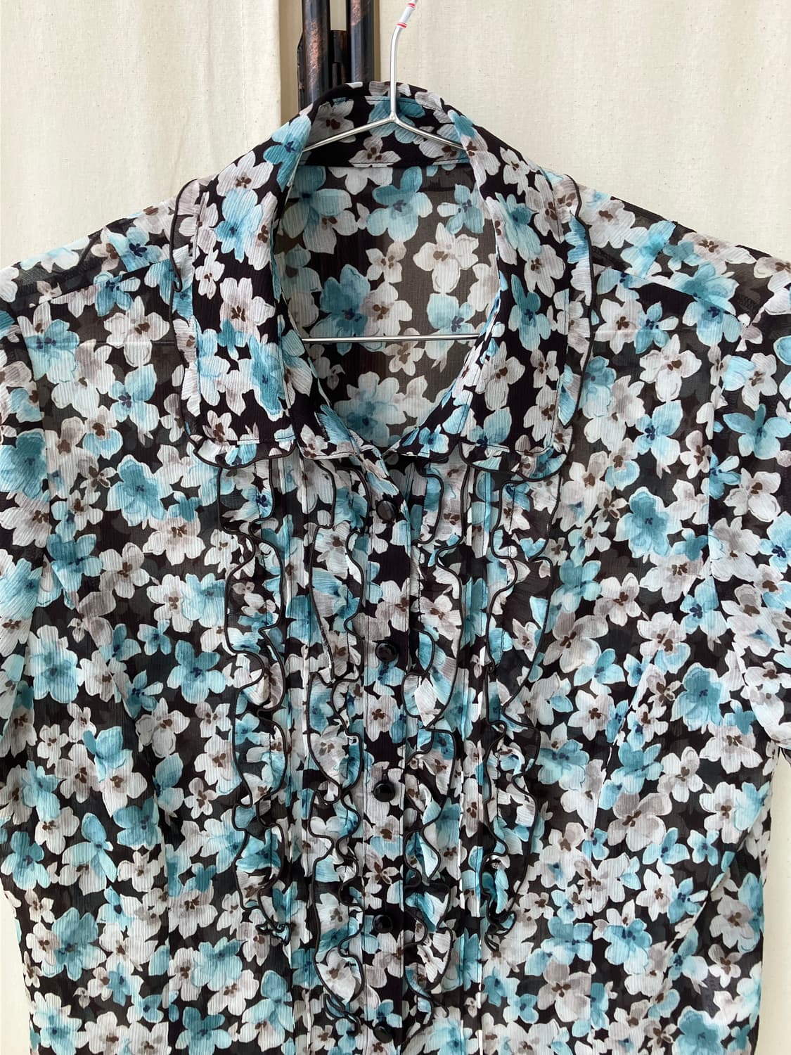  sky flower frill blouse 상품이미지5