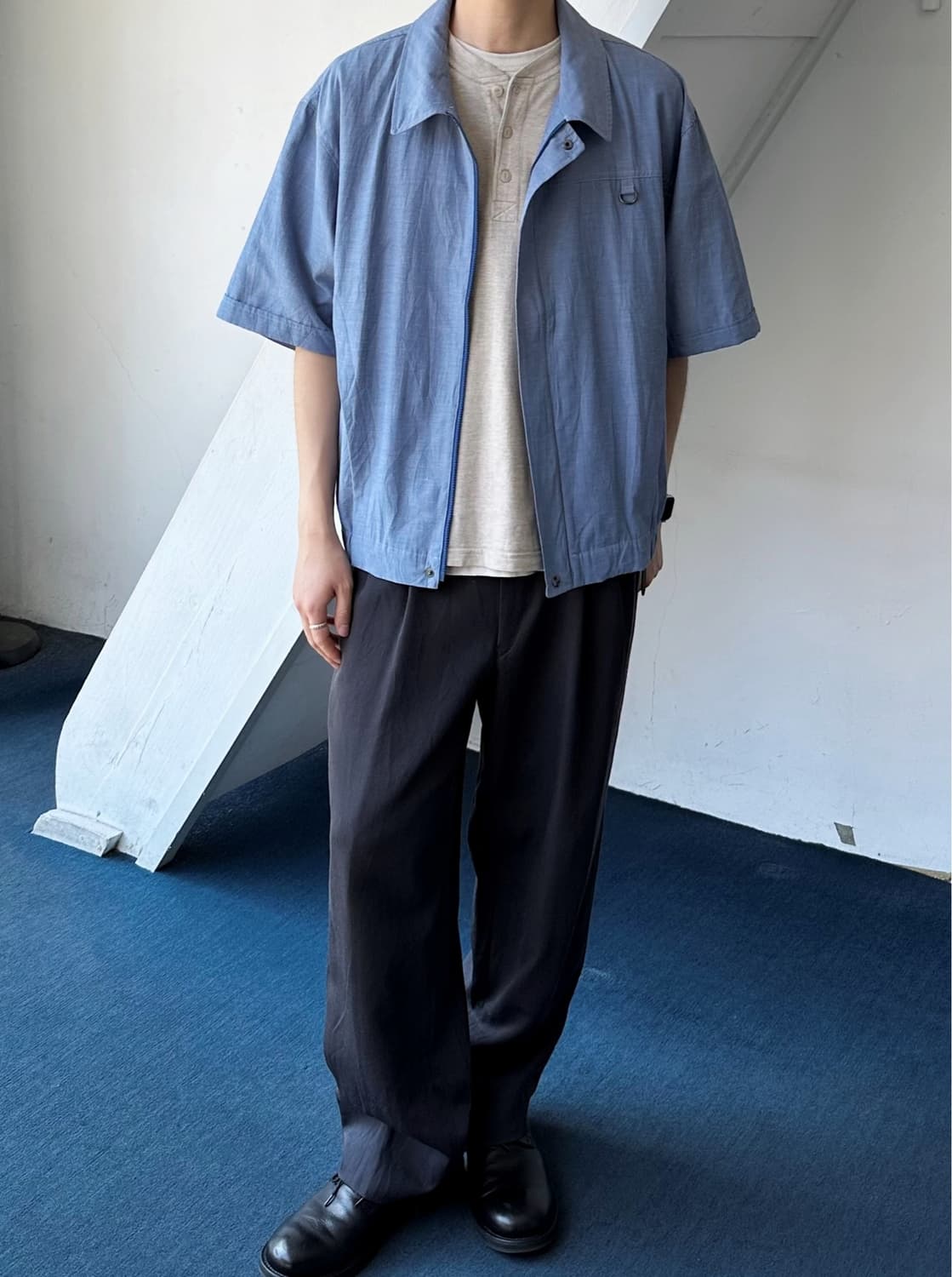 JPN made light cotton linen design blous 상품이미지6