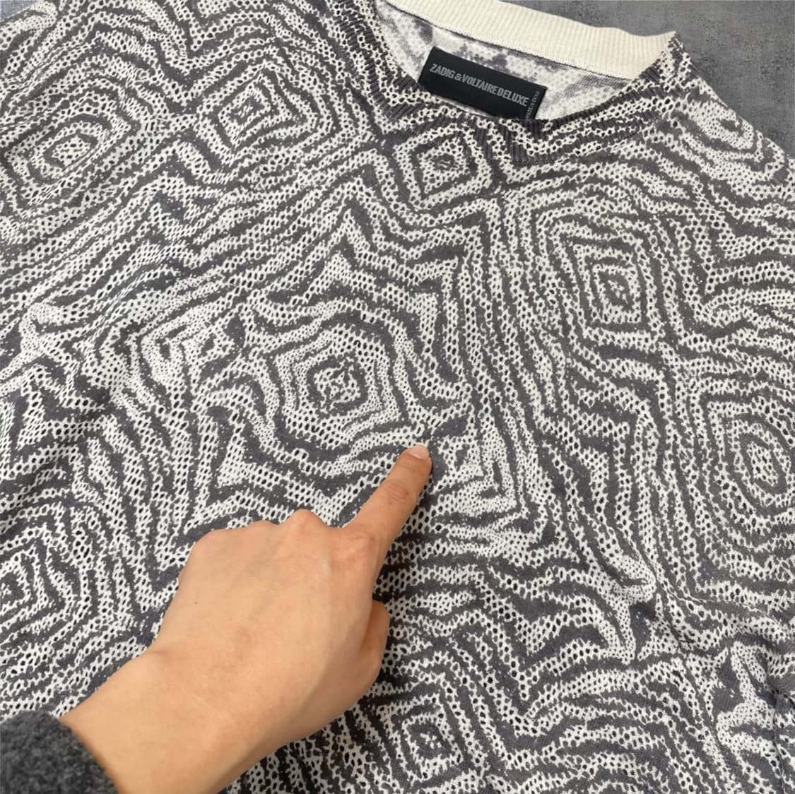 쟈딕앤볼테르 디럭스 자카드 패턴 실크 캐시미어 니트 S 상품이미지4