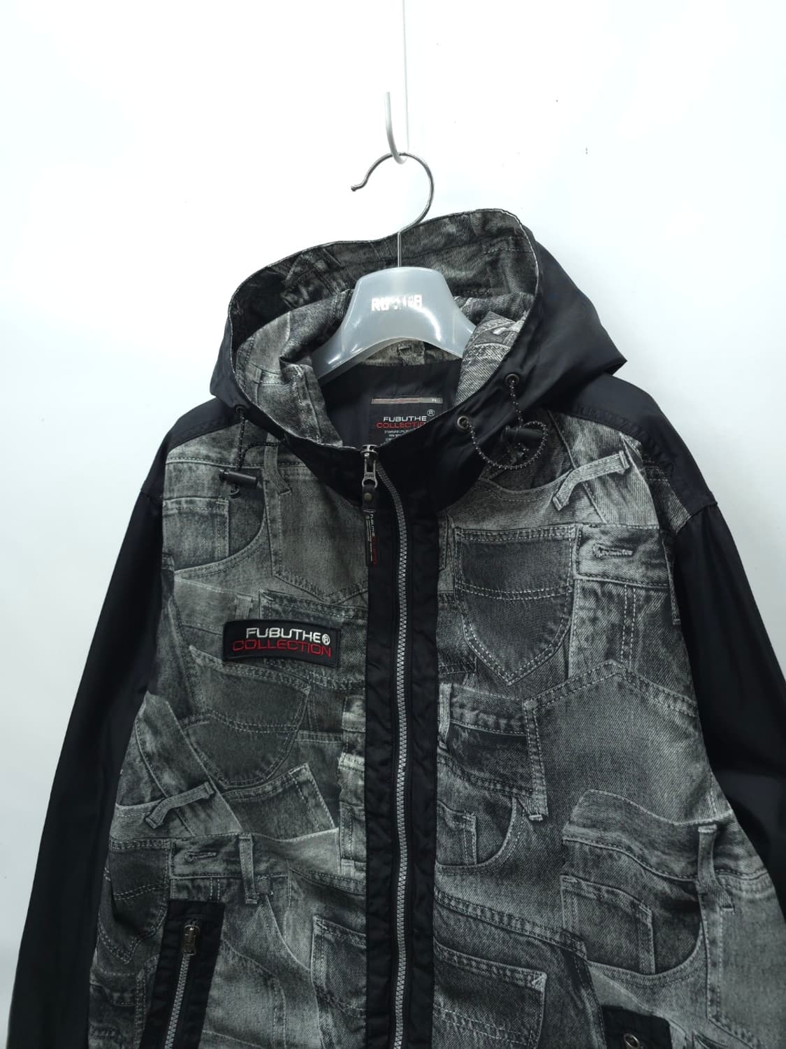 [FUBU] 푸부 데님 프린팅 믹스 후드 바람막이 자켓 (95~100) 상품이미지2