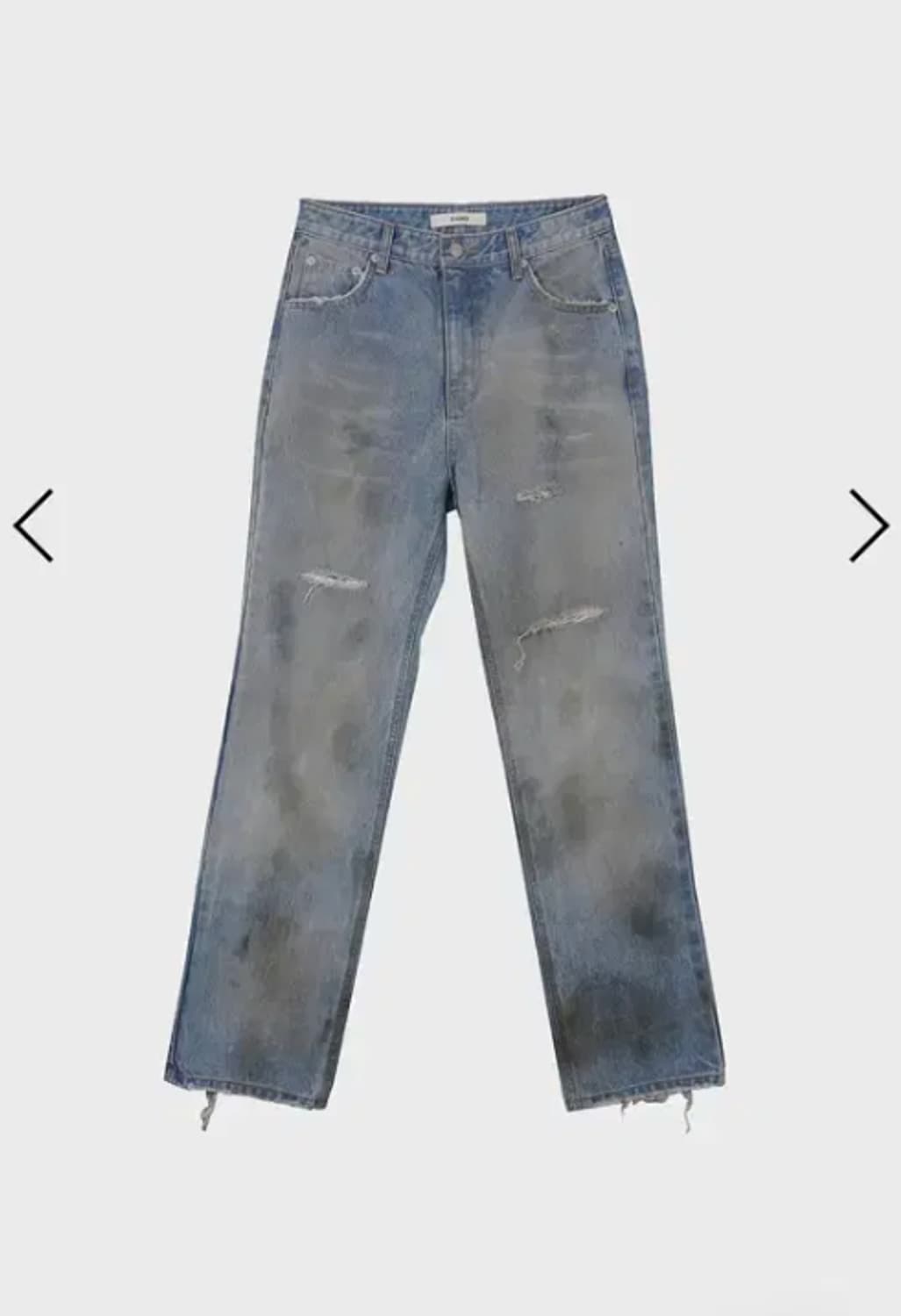 m)데어드 데미지 워싱 데님 팬츠 상품이미지1