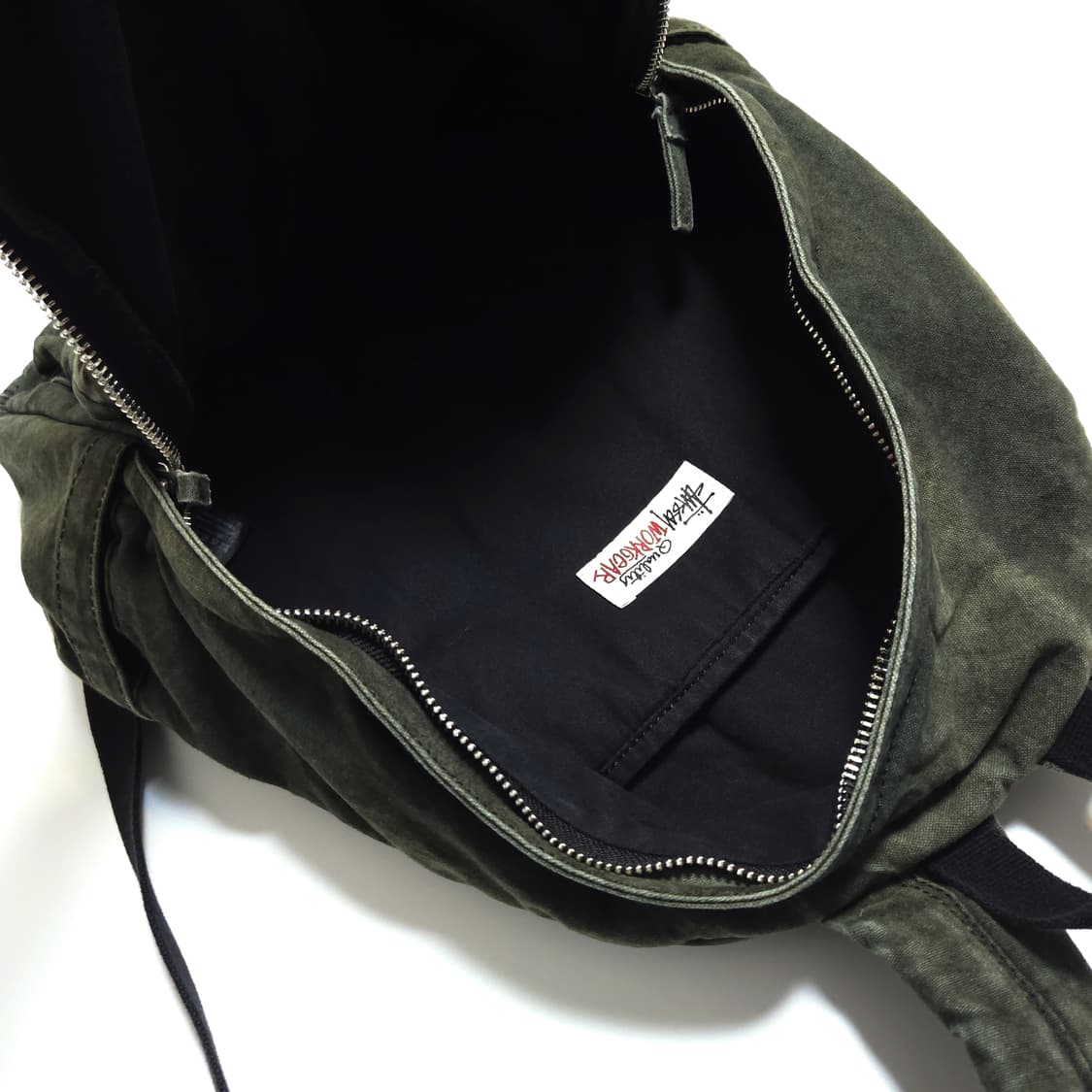 스투시 Stussy 워시드 캔버스 백팩 그린 상품이미지6