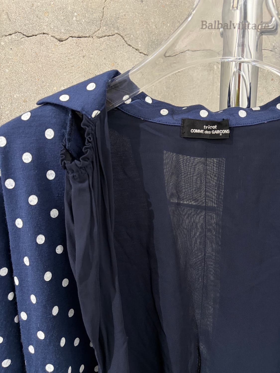 꼼데가르송 트리콧 Polka Dot Frill Cardigan 상품이미지5