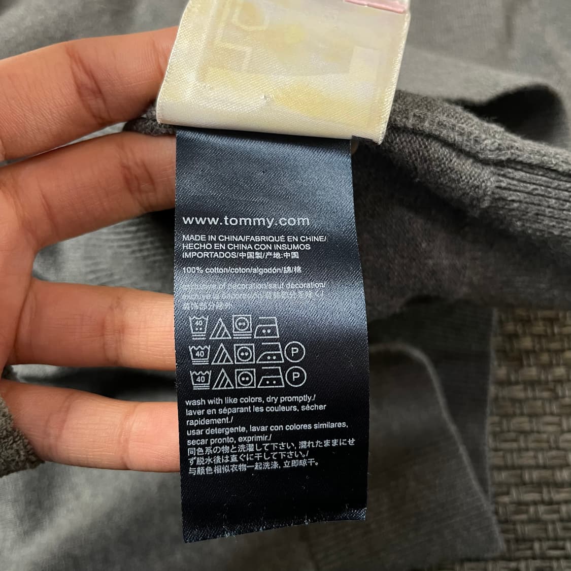 타미힐피거 미니로고 그레이 긴팔 니트 맨투맨 M 상품이미지5
