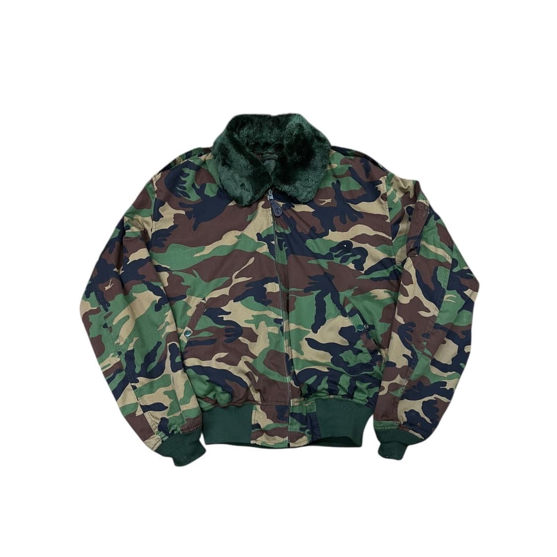 밀리터리 카모플라쥬 퍼 봄버 자켓 상품이미지2