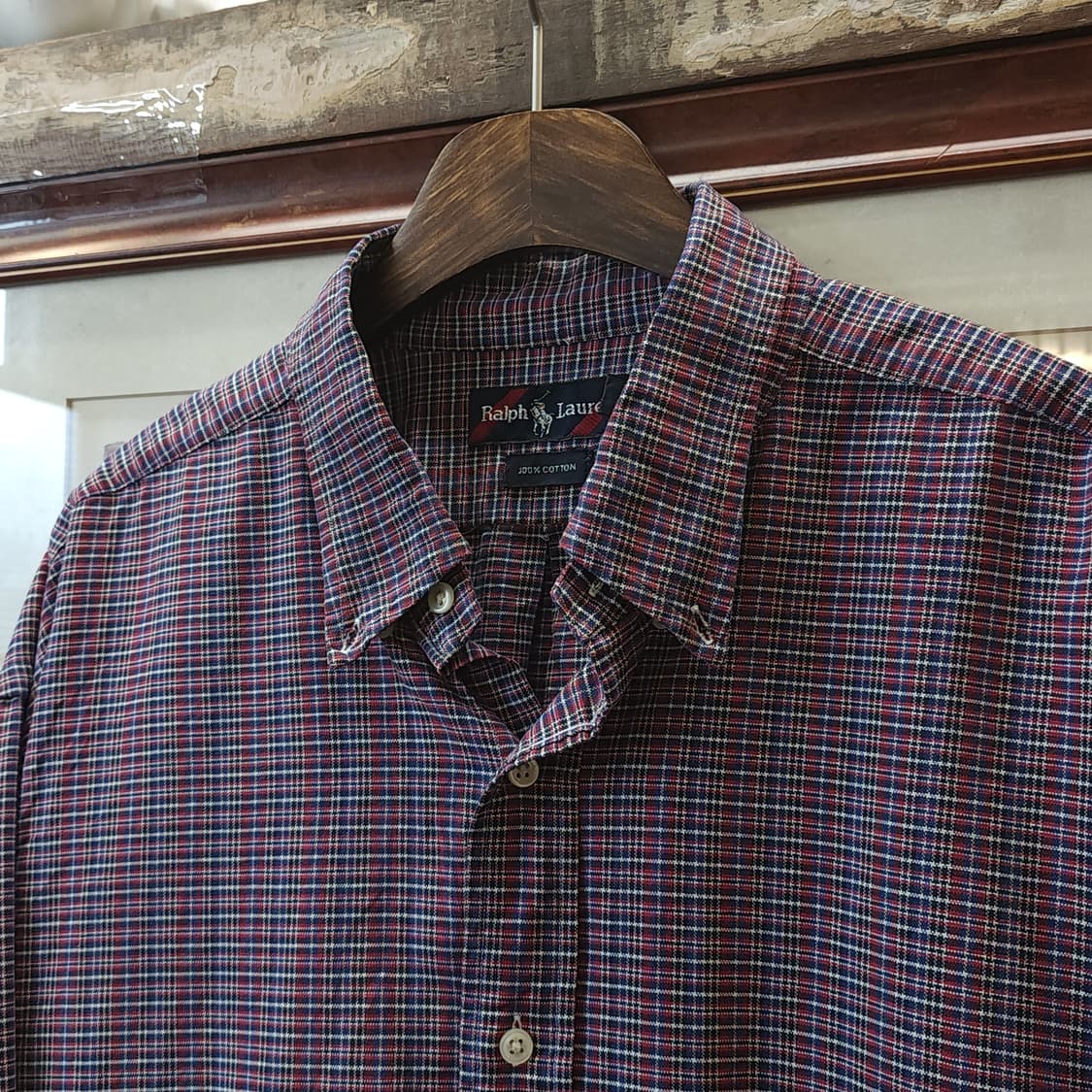90s 폴로 랄프로렌 체크셔츠 빅사이즈 셔츠 플란넬 체크 xxl 상품이미지4