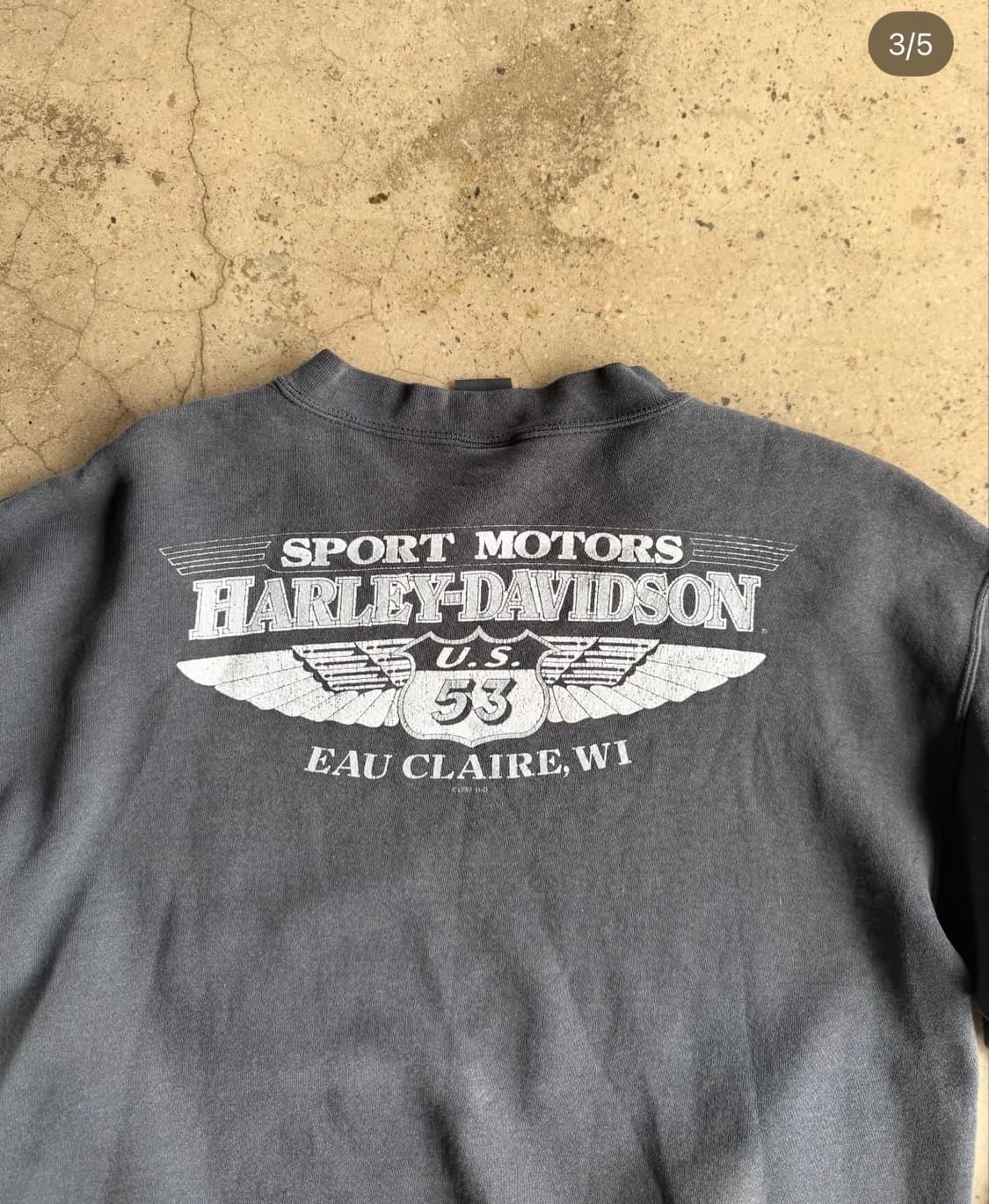 90s harley lightning sweat(4g seller) 상품이미지4